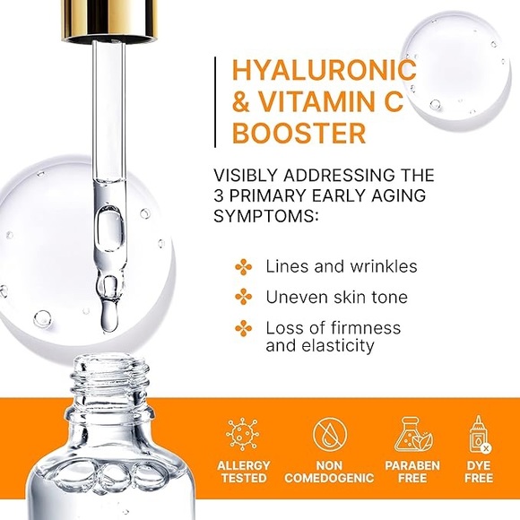 New Advanced Vitamin C Serum for Face with Hyaluronic Acid 1oz - Picture 4 of 6